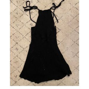 Black dress with open back